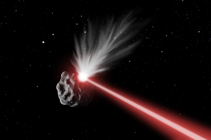Asteroid deflection by laser ablation